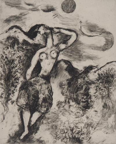 Marc CHAGALL - La Souris métamorphosée en fille, 1952 - Gravure originale signée 2