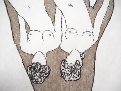 Man RAY - Femmes main dans la main - Aquatinte signée et numérotée 2