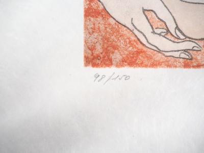 Man RAY - Masque et mains - Aquatinte signée et numérotée 2
