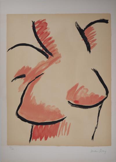 Man RAY - Buste féminin, 1971 - Lithographie originale signée au crayon