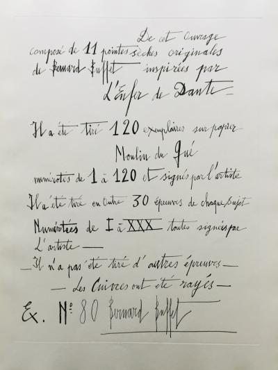 Bernard BUFFET - L’Enfer de Dante, 1976 - Album de 11 pointes-sèches 2