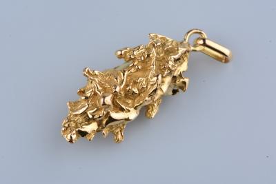 Pendentif Pépite d’or jaune 18 carats 2