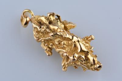 Pendentif Pépite d’or jaune 18 carats 2
