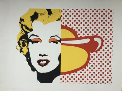 Hervé CARRIER - Hommage à Warhol et à Lichtenstein , vers 1990 - Lithographie signée au crayon 2