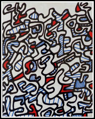 Jean DUBUFFET - Composition, Max Loreau III, 1967 - Sérigraphie originale 2