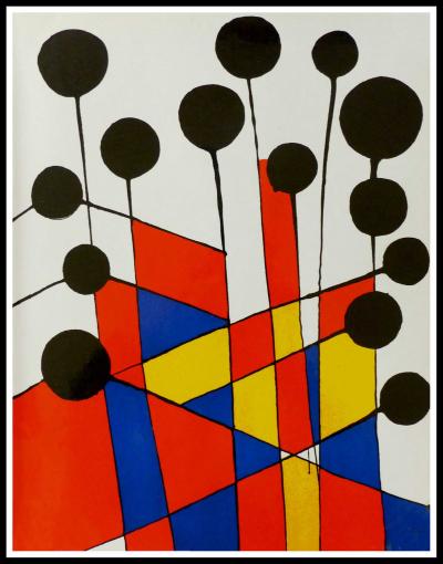 Alexander CALDER  - Ballons noirs, 1971 - Lithographie originale 2
