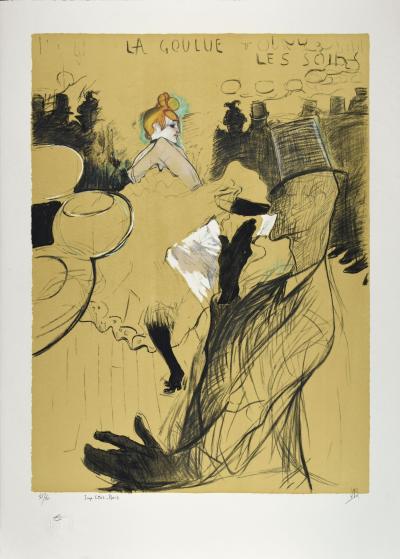 Henri de TOULOUSE-LAUTREC (d’après) - Le Moulin Rouge : La Goulue & Valentin le désossé - Lithographie 2