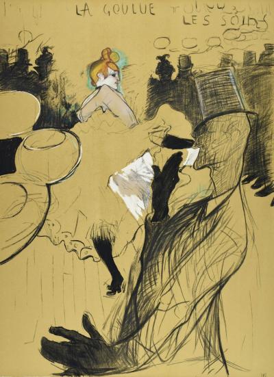 Henri de TOULOUSE-LAUTREC (d’après) - Le Moulin Rouge : La Goulue & Valentin le désossé - Lithographie 2