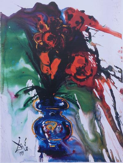 Salvador DALI (d’après) : Le bouquet de Gala - Lithographie signée et numérotée, 500ex 2
