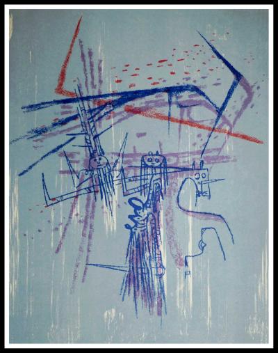 Wifredo LAM - Les affinités ambigües 1963 - Lithographie originale 2