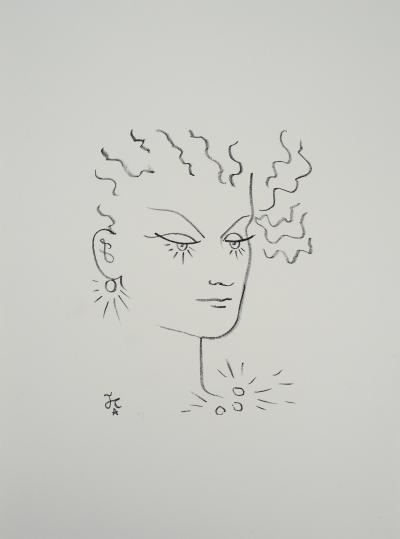 Jean COCTEAU - La parure de perles - Lithographie signée 2