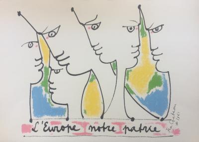 Jean COCTEAU - Les fondateurs de l’Europe, 1961 - Lithographie 2