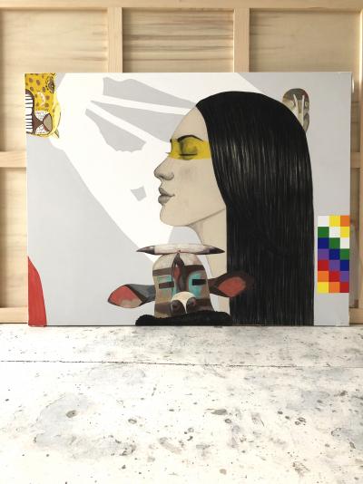 Mateo ANDREA - Native, 2021 - Technique mixte sur toile 2