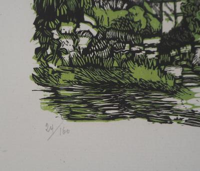 Pierre GENOLHAC : Provence, la Maison de campagne, 1929 - Bois gravé original signé 2