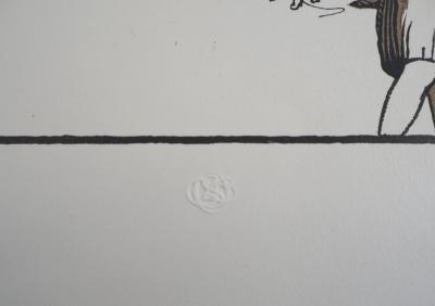 Georges BRUYER : L’Accident, dans la rue, 1929 - Bois gravé original signé 2