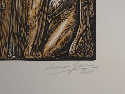 Louis JOU: Stabat Mater, 1924 - Xilografía original firmada 2