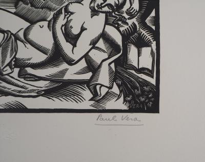 Paul VERA : L’Eté, 1924 - Bois gravé original signé 2