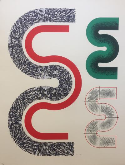 Kumi SUGAI - S (Trois), 1990  - Lithographie signée au crayon 2