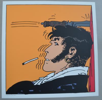 Hugo PRATT - Corto Maltese couteau, 1990 - Sérigraphie 2