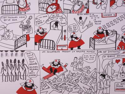 Yves SAINT LAURENT : La vilaine Lulu à l’hôpital, 1985 - Lithographie 2