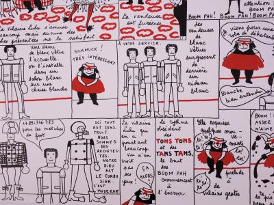 Yves SAINT LAURENT : La vilaine Lulu chez Christian Dior, 1985 - Lithographie 2