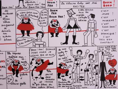 Yves SAINT LAURENT : La vilaine Lulu chez Christian Dior, 1985 - Lithographie 2