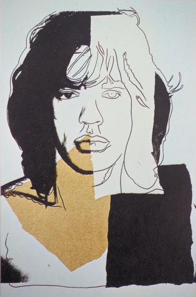 Andy WARHOL (d’après) - Mick Jagger ocre, 1975 - Impression offset 2