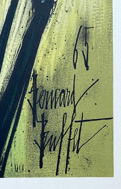 Bernard BUFFET - Fleurs bleues, 1965 - Lithographie signée dans la planche 2