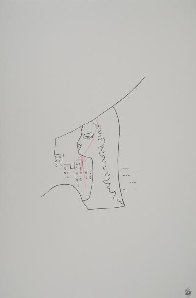 Jean COCTEAU - La Mentonnaise, 1957 - Lithographie signée