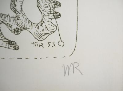 Man RAY : Personnage surréaliste, Dorothée, 1969 - Gravure originale signée au crayon 2