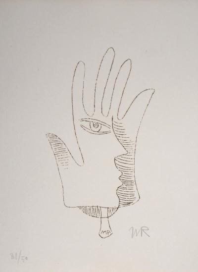 Man RAY : Main surréaliste, Jacqueline, 1969 - Gravure originale signée au crayon 2