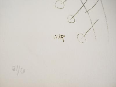 Man RAY : Poissons oniriques, Lydie, 1969 - Gravure originale signée au cayon 2