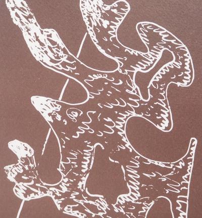 Man RAY : Figure onirique en marron, Marie, 1969 - Photolithographie originale 2