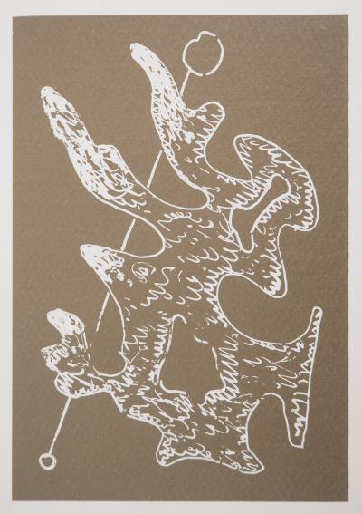 Man RAY : Figure onirique en vert, Marie, 1969 - Photolithographie originale 2