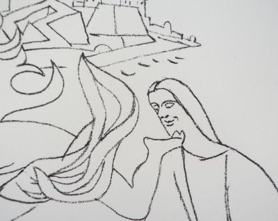 Jean COCTEAU - Saint Pierre marchant sur l’eau - Lithographie signée 2