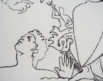 Jean COCTEAU - Saint Pierre marchant sur l’eau - Lithographie signée 2