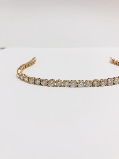 14ct rose gold diamond tennis bracelet 2