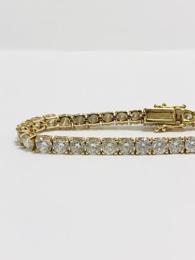 14ct yellow gold diamond tennis bracelet 2