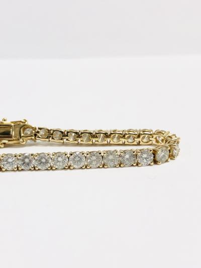 14ct yellow gold diamond tennis bracelet 2