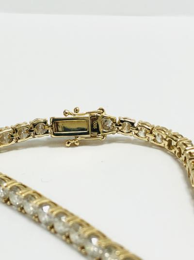 14ct yellow gold diamond tennis bracelet 2
