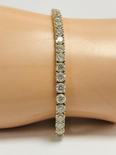 14ct yellow gold diamond tennis bracelet 2