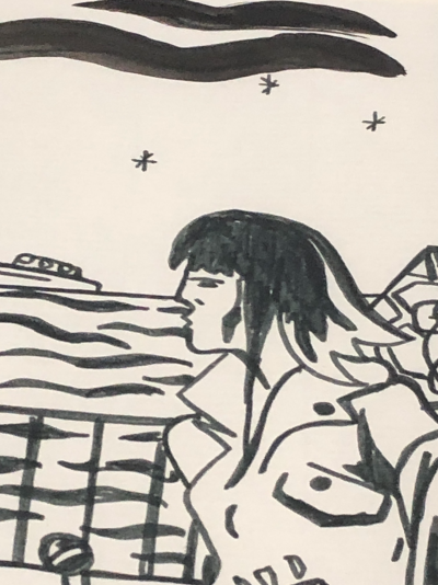 TOPOLINO - Mes nuits apaches I , 2017 - Dessin à l’encre de chine 2