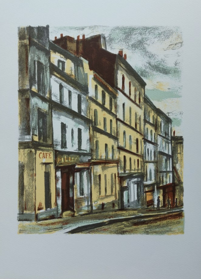 Takanori Oguiss Rue Vilin Paris  Lithographie originale - signée numerotée 2