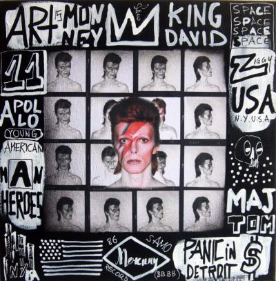 SPACO - Aladin  Bowie, 2023 - Technique mixte sur toile 2