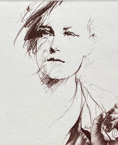 Ernest PIGNON-ERNEST - Portrait de Rimbaud - Estampe originale signée 2