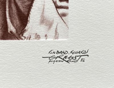 Ernest PIGNON-ERNEST - Portrait de Rimbaud - Estampe originale signée 2