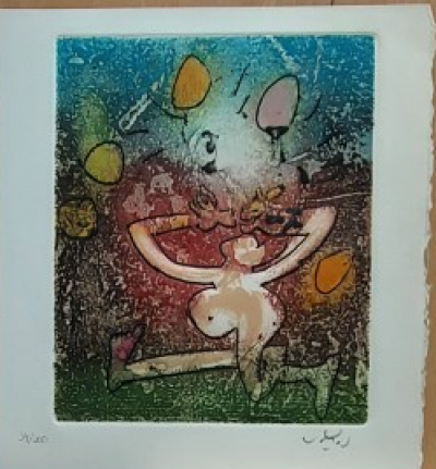 Roberto MATTA - Composition, circa 1974 - Gravure originale  signée au crayon et  justifiée 2