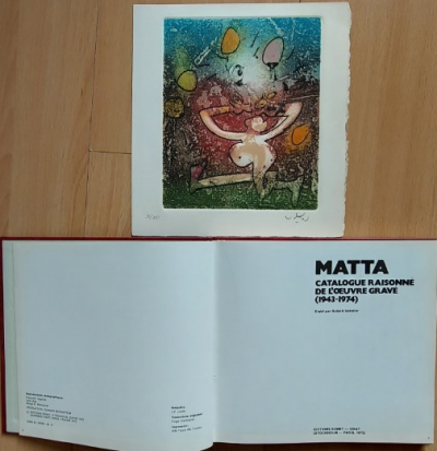 Roberto MATTA - Composition, circa 1974 - Gravure originale  signée au crayon et  justifiée 2