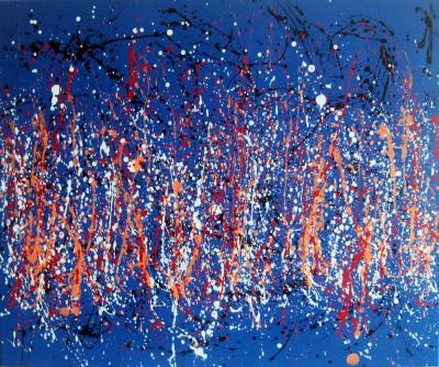 HAYVON - Horizon flowers, 2021 - Technique mixte sur toile 2