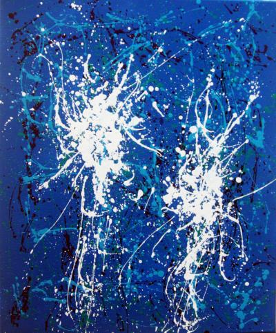 HAYVON - White flowers, 2021 - Technique mixte sur toile 2